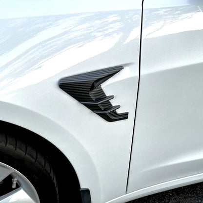 Tesla Model 3 (2017–2023) & Tesla Model Y (2020–2025) Turn Signal Cap & Fender Accent Flares (1 Pair) – ABS Plastic | Satin Black / Gloss Black / Carbon Fiber Look | Gen 2 & Gen 3 Compatible