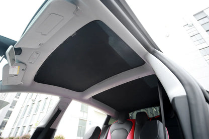 Roof Sunshade with Blackout Cover for Tesla Model 3 Highland 2024+ – Custom Glass Roof Heat & UV Reduction Shade