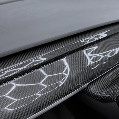 Tesla Model 3 & Model Y Mid-Upper Dashboard Core Overlay (2017–2025) – Real Dry Molded Carbon Fiber Interior Trim (Non-Highland / Non-Juniper)
