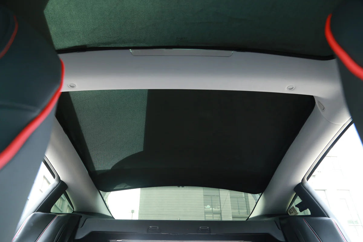 Roof Sunshade with Blackout Cover for Tesla Model 3 Highland 2024+ – Custom Glass Roof Heat & UV Reduction Shade