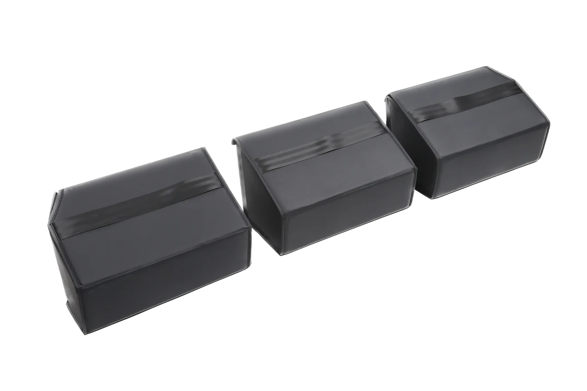 Rear Underseat Storage Organizer Set (3-Piece) for Tesla Cybertruck – Foldable Faux Leather Under-Seat Storage Boxes with Velcro Fixation