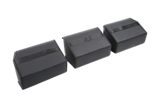 Rear Underseat Storage Organizer Set (3-Piece) for Tesla Cybertruck – Foldable Faux Leather Under-Seat Storage Boxes with Velcro Fixation