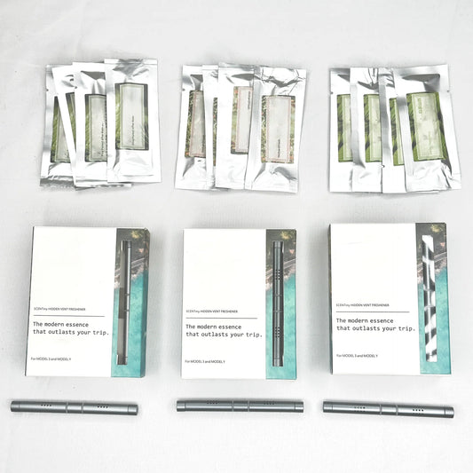 Tesla Model 3 (2017–2023) & Tesla Model Y (2020–2024) Drop-In Dashboard Air Freshener Scent Stick – Aluminum Capsule with 3 Extra Refills