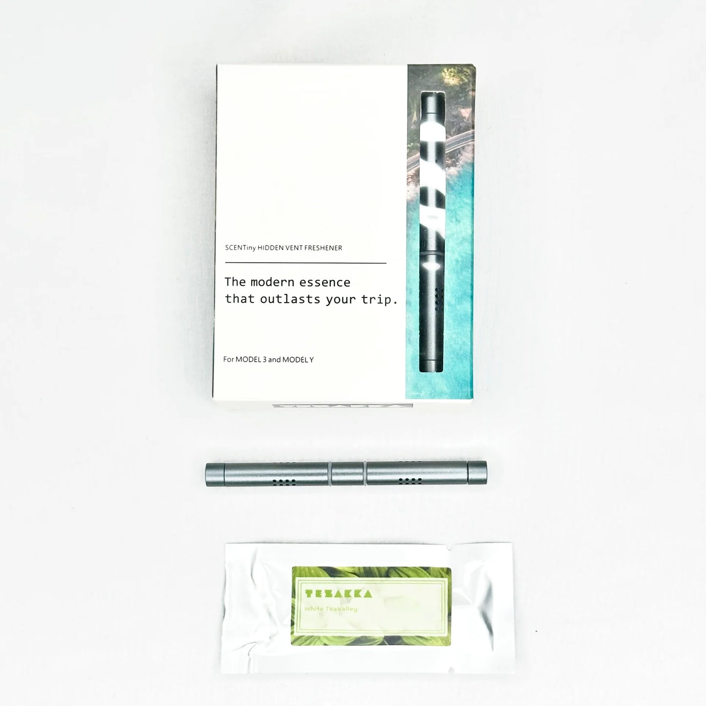 Tesla Model 3 (2017–2023) & Tesla Model Y (2020–2024) Drop-In Dashboard Air Freshener Scent Stick – Aluminum Capsule with 3 Extra Refills
