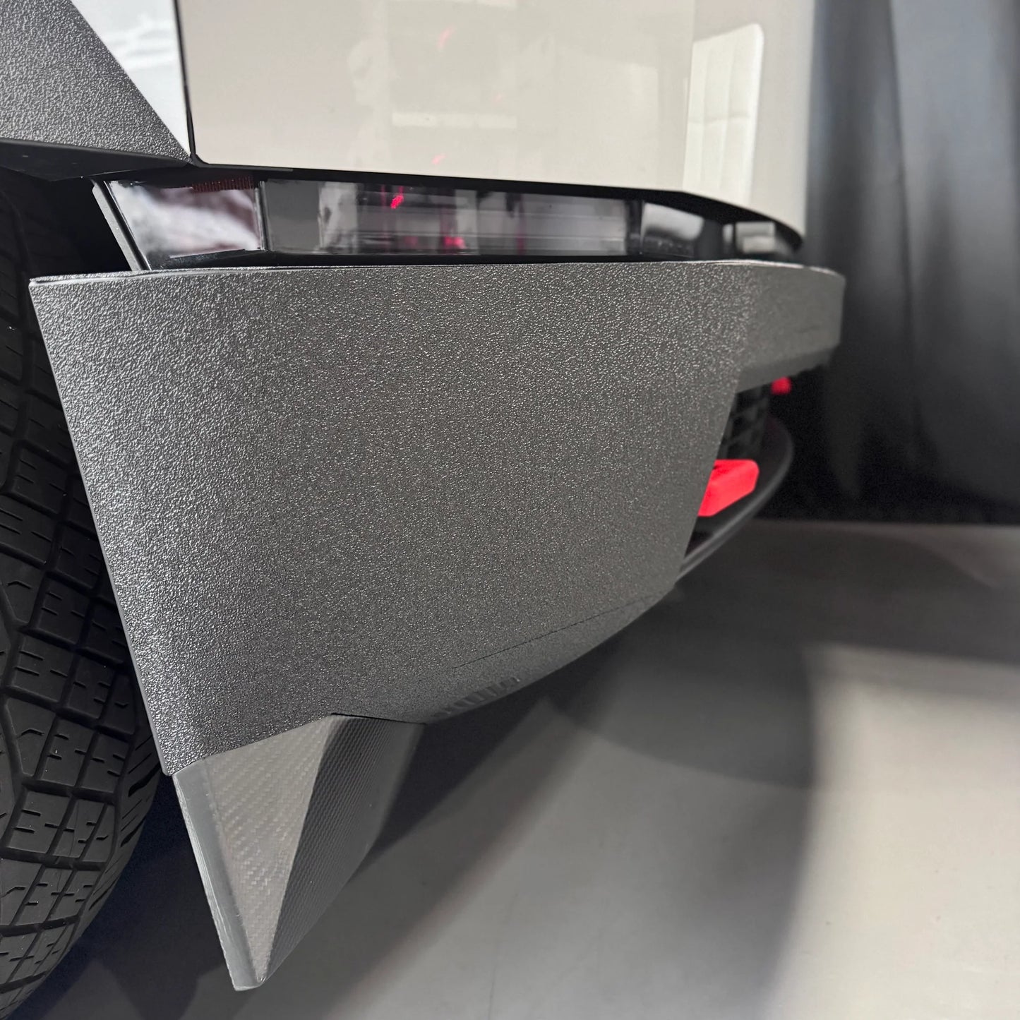 Tesla Cybertruck Front Bumper Textured Vinyl Armor Kit (10-Piece) – Spray-On Bed Liner Style Protective Wrap for Rugged OEM Look