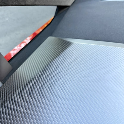 Tesla Cybertruck Top Upper Dashboard Overlay – Real Dry Molded Carbon Fiber Interior Trim | Airbag Safe, No-Drill Installation