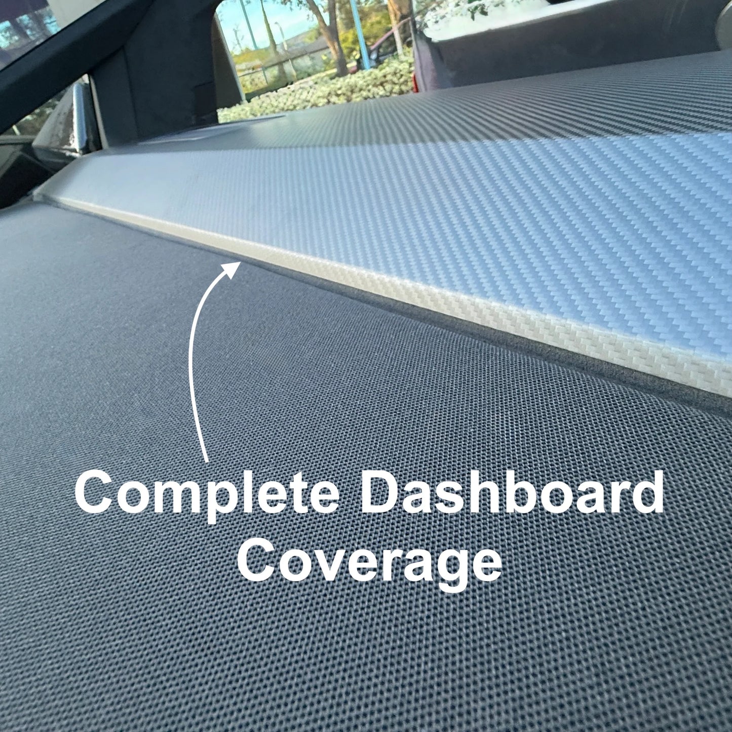 Tesla Cybertruck Top Upper Dashboard Overlay – Real Dry Molded Carbon Fiber Interior Trim | Airbag Safe, No-Drill Installation