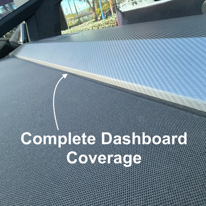 Tesla Cybertruck Top Upper Dashboard Overlay – Real Dry Molded Carbon Fiber Interior Trim | Airbag Safe, No-Drill Installation