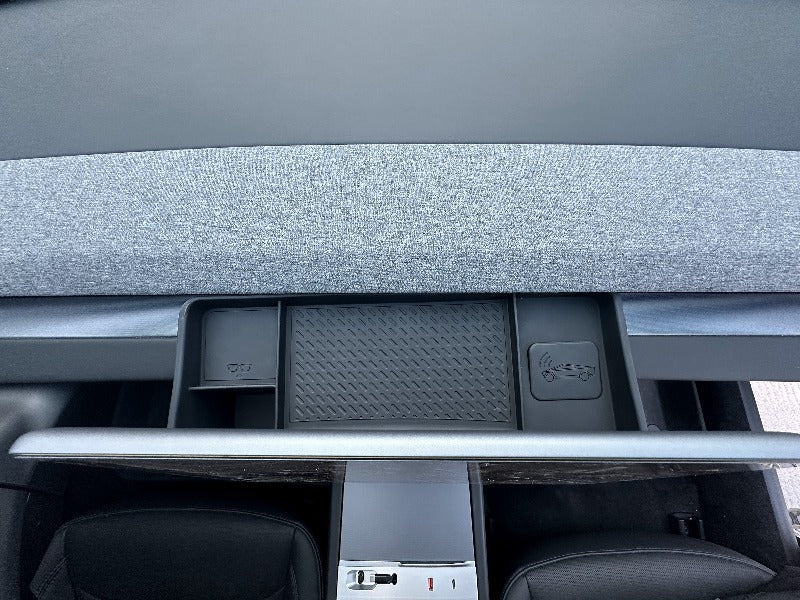 Dashboard Silicone Storage Organizer Behind Display for Tesla Model 3 Highland 2024+ – Heat-Resistant, Non-Slip, OEM-Fit Interior Tray