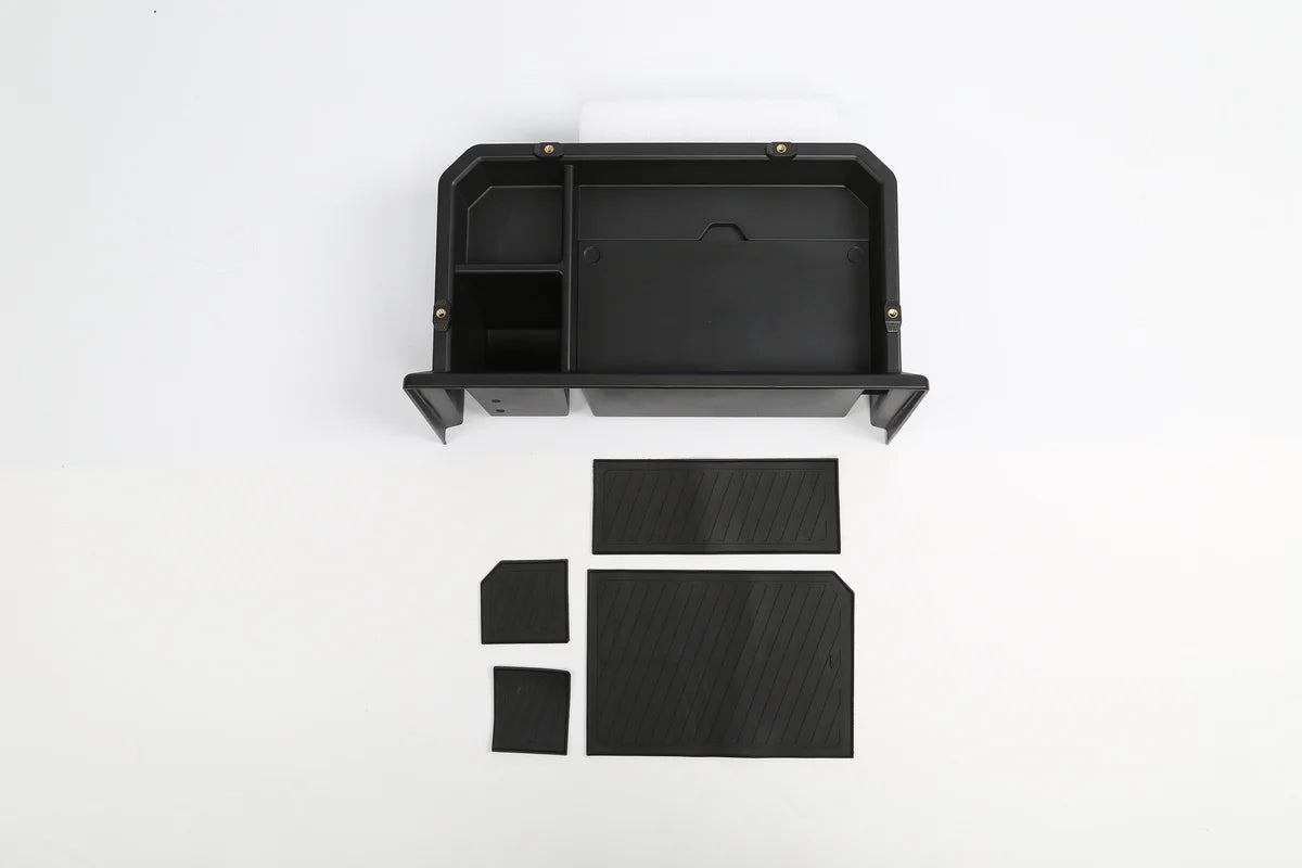 Dashboard Storage Organizer with Hidden Compartment & Accessory Mount for Tesla Cybertruck