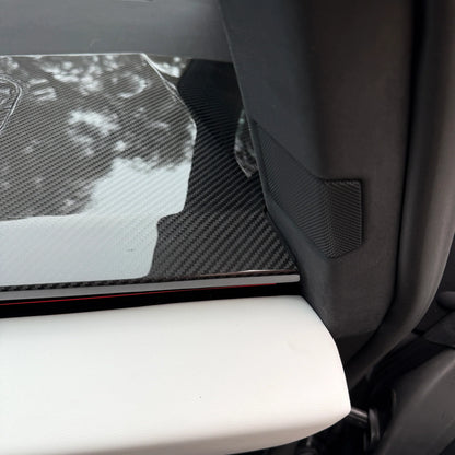 Tesla Cybertruck Top Upper Dashboard Overlay – Real Dry Molded Carbon Fiber Interior Trim | Airbag Safe, No-Drill Installation