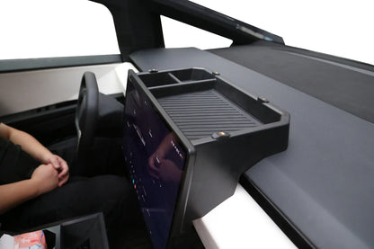 Dashboard Storage Organizer with Hidden Compartment & Accessory Mount for Tesla Cybertruck