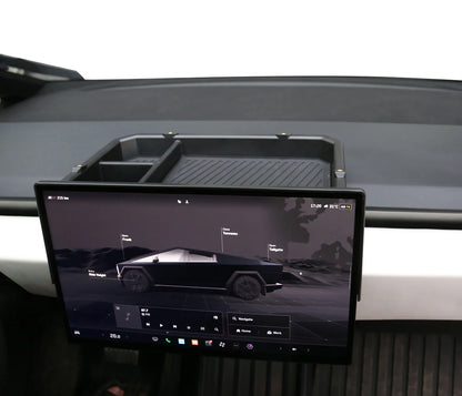 Dashboard Storage Organizer with Hidden Compartment & Accessory Mount for Tesla Cybertruck