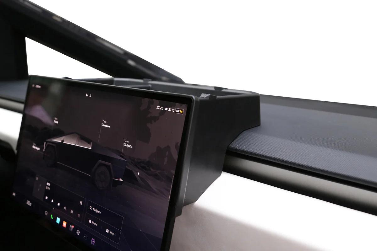 Dashboard Storage Organizer with Hidden Compartment & Accessory Mount for Tesla Cybertruck