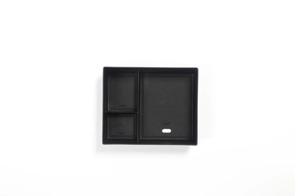 Center Console Organizer Tray for Tesla Model 3 Highland 2024+ | Alcantara or Silicone Insert with Cable Management