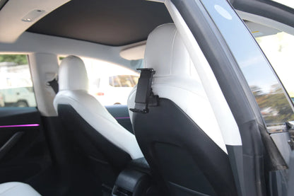 Seat Back Phone & Tablet Mount for Tesla Model 3 (2017–2023) & Model Y (2021–2023) – 360° Adjustable Rear Seat Entertainment Holder