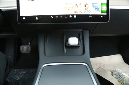 Wireless Charging Protective Pad with AirPods Dock for Tesla Model 3 & Model Y (2021–2024) | Anti-Slip Silicone Center Console Mat