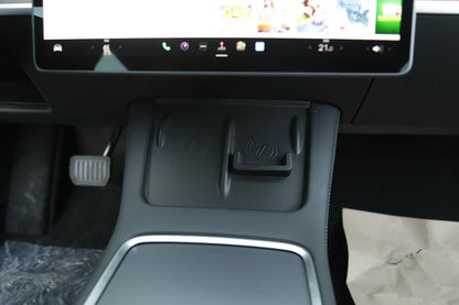 Wireless Charging Protective Pad with AirPods Dock for Tesla Model 3 & Model Y (2021–2024) | Anti-Slip Silicone Center Console Mat