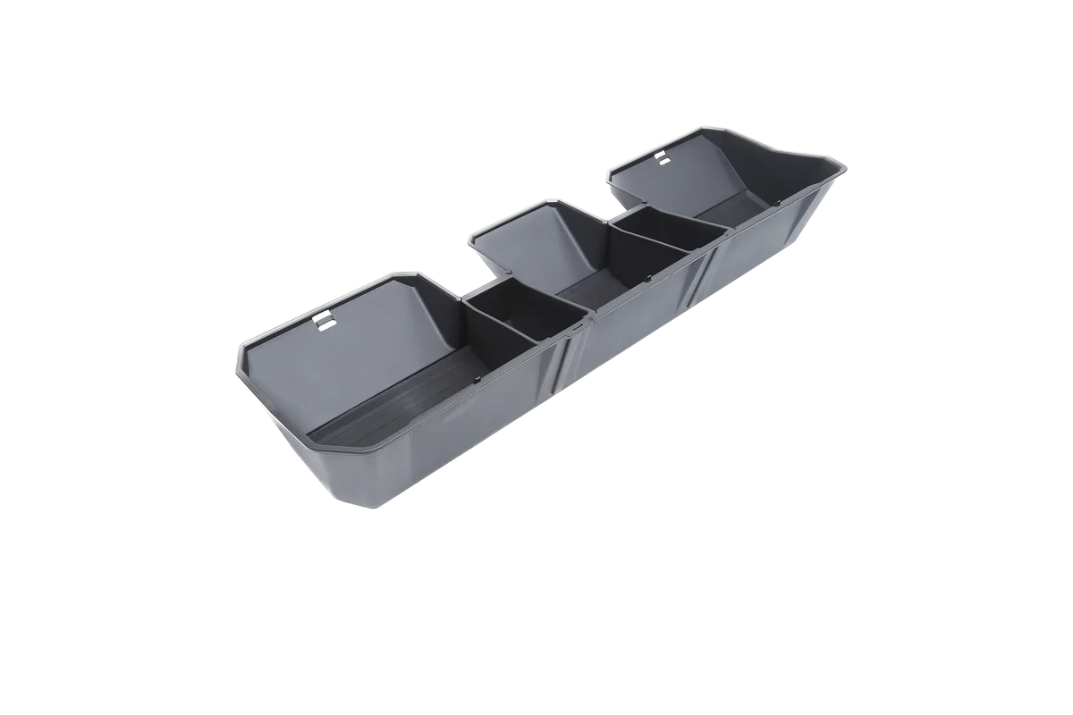 Tesla Cybertruck Front & Rear Underseat Storage Organizer – 3-Piece Custom Fit Storage Solution