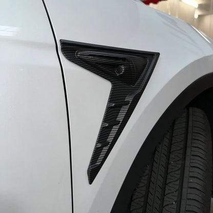 2017–2024 Tesla Model 3 & Model Y Full-Cover Turn Signal Caps & Fender Accent Flares – Carbon Fiber Coated, Glossy & Matte Options (1 Pair, Gen 2/3 Hardware)