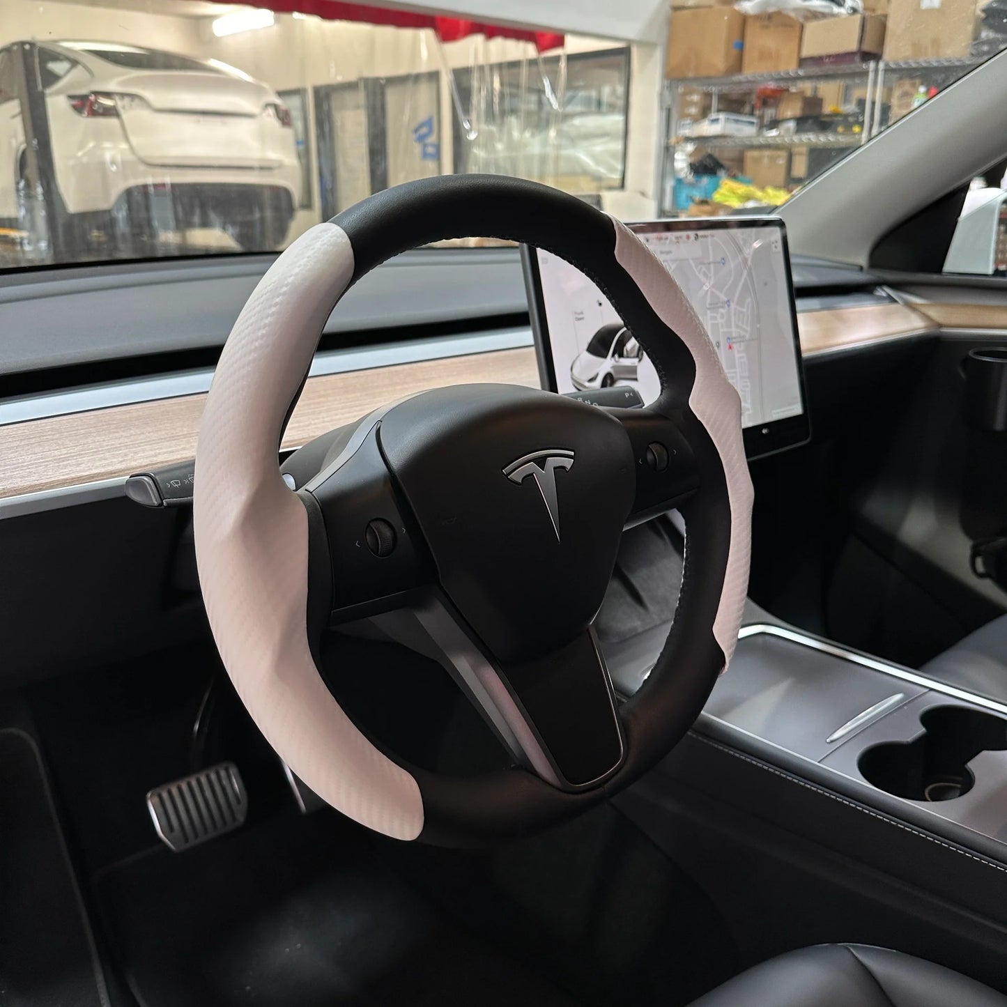 2017–2023 Tesla Model 3 & 2020–2024 Model Y Steering Wheel Sport Grip Caps (Round Wheel Only) – Slip-On Performance Grip Covers, Multiple Style Options