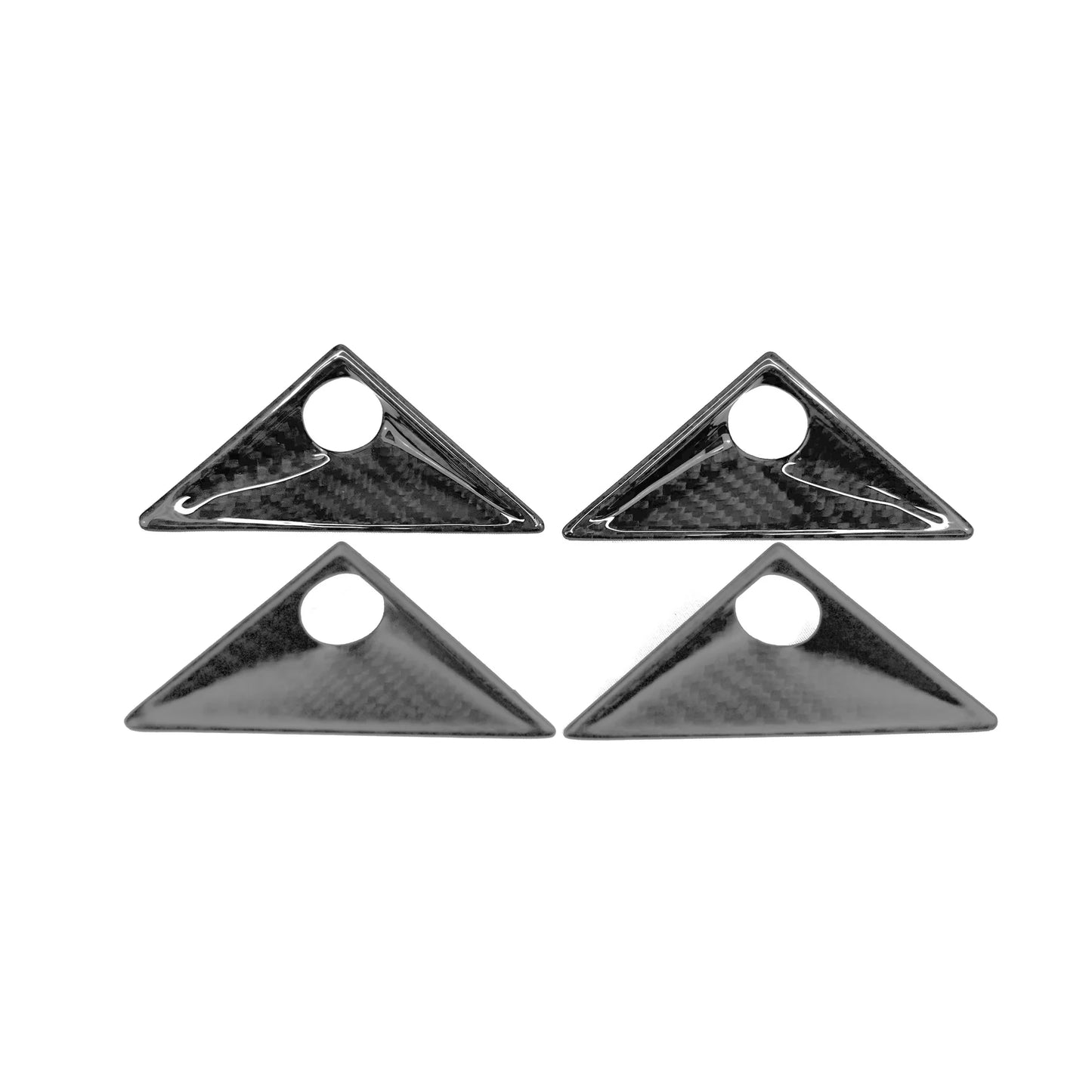 Tesla Cybertruck Front Fender Camera Applique Overlays – 2-Piece Real Molded Carbon Fiber Kit (Matte & Glossy Options) 2024+