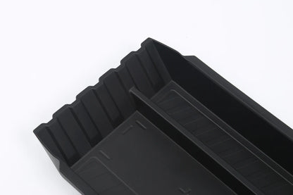 Lower Center Console Floor Organizer for Tesla Cybertruck (3-Compartment Silicone Storage Tray)
