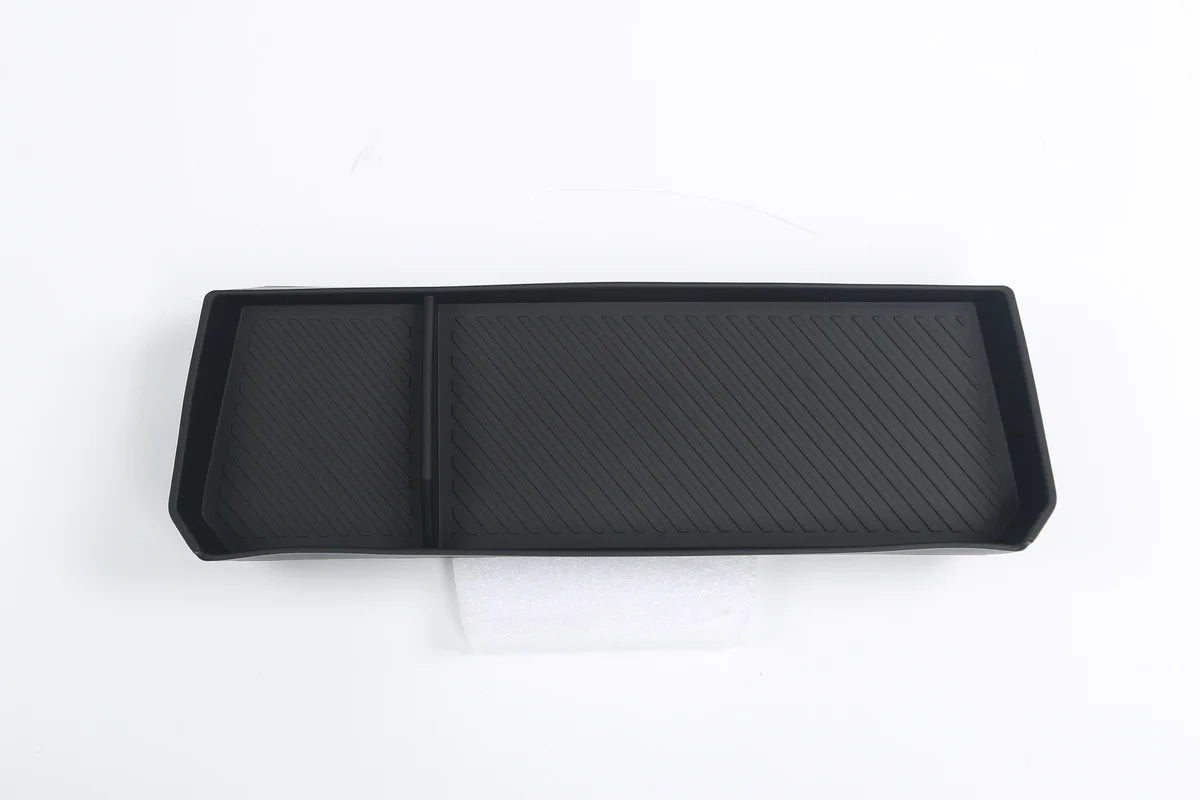 Dashboard Silicone Storage Organizer Behind Display for Tesla Cybertruck (2-Compartment OEM Fit Tray)