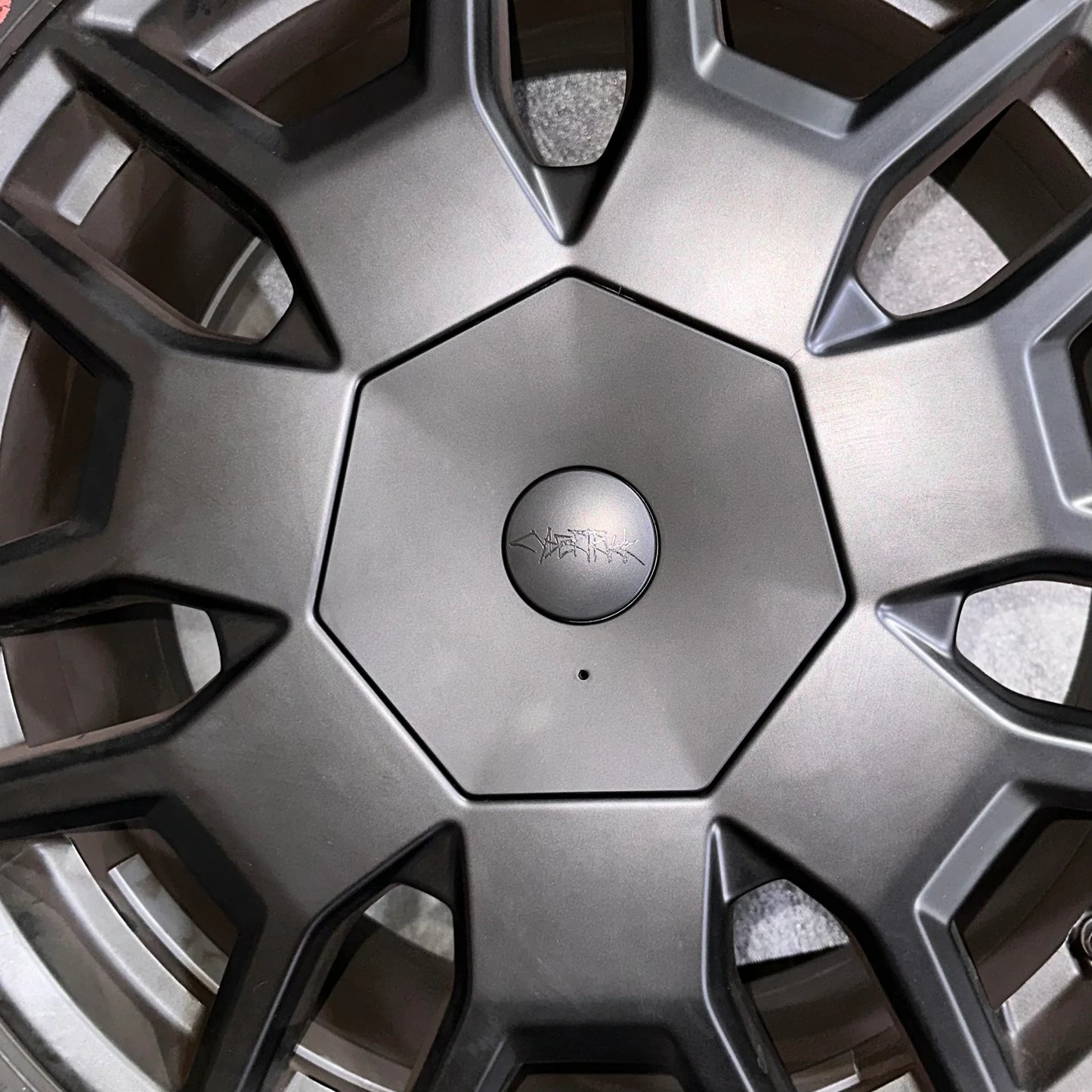Tesla Cybertruck Center Cap Covers - Laser Engraved Set of 4 | RPMTesla Custom Wheel Accessories