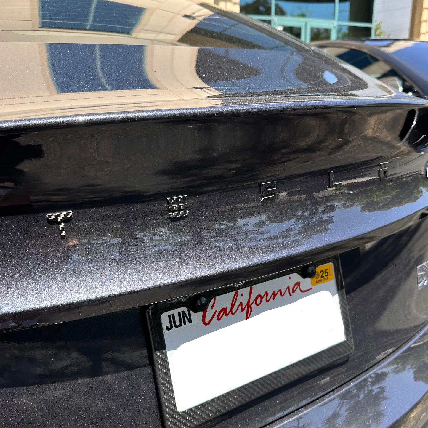 Tesla T-E-S-L-A Tailgate Emblem Letters – Real Molded Carbon Fiber | Fits Model S, Model X, Model 3, Model Y & Cybertruck (2018–Present)