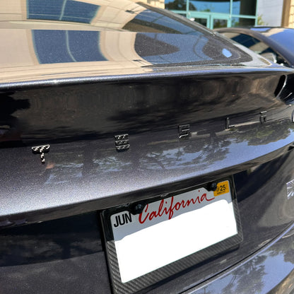 Tesla T-E-S-L-A Tailgate Emblem Letters – Real Molded Carbon Fiber | Fits Model S, Model X, Model 3, Model Y & Cybertruck (2018–Present)