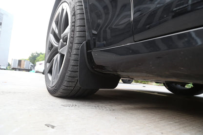 Flat Mud Flaps Splash Guards for Tesla Model S 2021+ | No-Drill ABS Fender Protection (Set of 4)