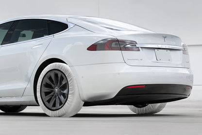 Snow Chains for Tesla Model S (Size 70) – Lightweight Fabric Tire Snow Socks for Ice & Snow Traction