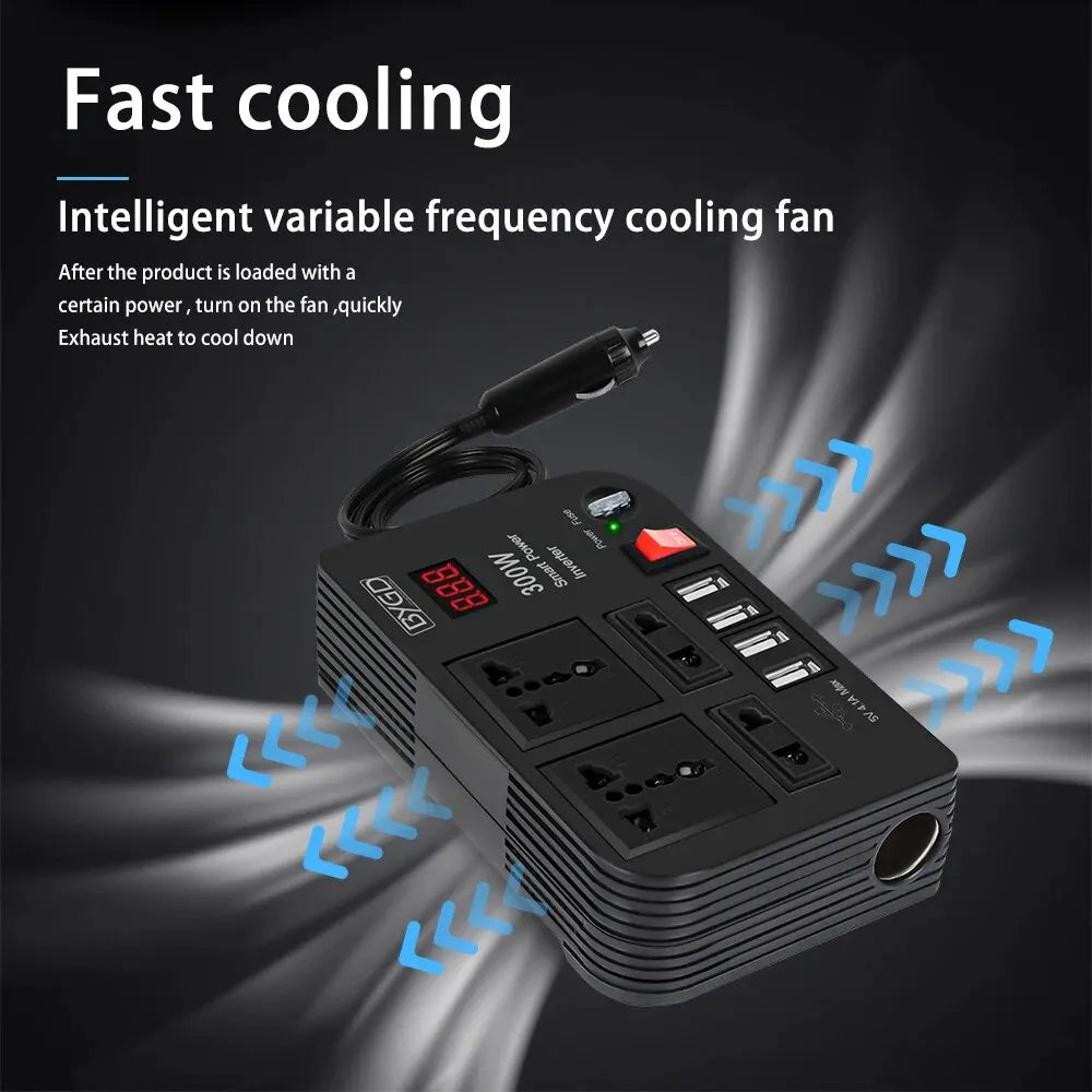 Inverter, A fan that cools quickly after powering up, exhausting heat and reaching 72V temperature.