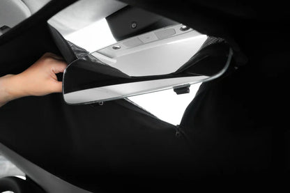 Jowua Windshield Sunshade for Tesla Model 3 (2017–2024) | UV & Heat Reduction Sunshade with Mirror Zipper Design