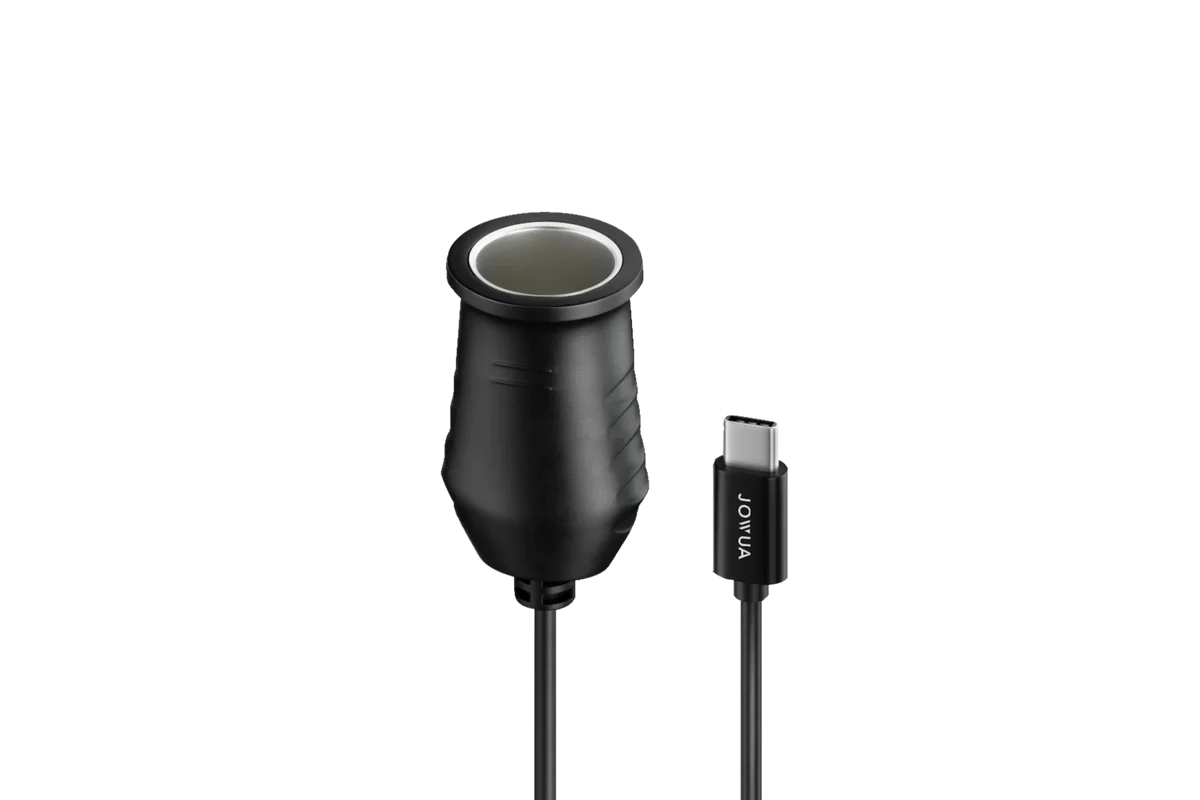 Jowua 45W USB-C to Car Cigarette Lighter Adapter for EV Owners – USB-C to 12V Power Socket Converter, 3A Fast Charging