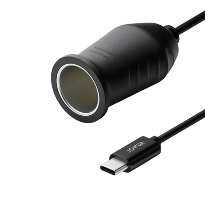 Jowua 45W USB-C to Car Cigarette Lighter Adapter for EV Owners – USB-C to 12V Power Socket Converter, 3A Fast Charging