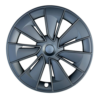 Performance-Style Wheel Covers for Tesla Model Y 19-Inch Gemini Wheels (2020–2025.02) | Directional Left & Right Aerodynamic Hubcap Set – Glossy Sport Upgrade, Easy Install, Includes Center Caps