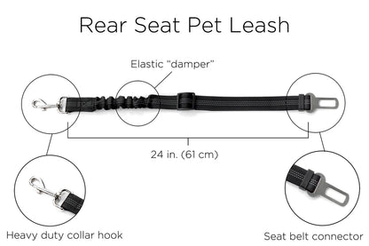 Rear Seat Pet Cover for Tesla Model 3, Model Y, Model S & Model X – Waterproof Back Seat & Floor Protector with Seat Belt Access