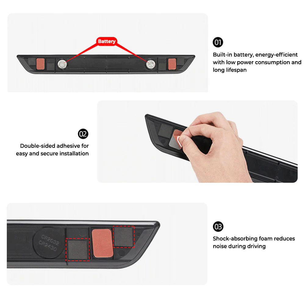 LED Illuminated Door Sill Protector Welcome Pedal for Tesla Model 3 (2017–2026) & Tesla Model Y (2020–2026 Juniper) – Magnetic Sensor, No Wiring, Stainless Steel Scuff Plate Guard
