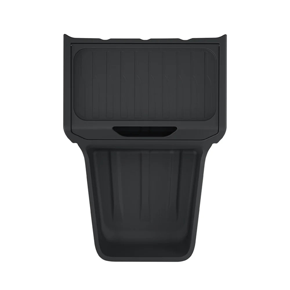 Lower Center Console Organizer Storage Tray for Tesla Model Y Juniper Standard (2026+) – Hidden Under-Console Storage Box with Partitioned Compartments, Flip Cover Design & Durable TPE Interior Organizer