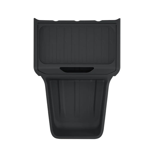 Lower Center Console Organizer Storage Tray for Tesla Model Y Juniper Standard (2026+) – Hidden Under-Console Storage Box with Partitioned Compartments, Flip Cover Design & Durable TPE Interior Organizer
