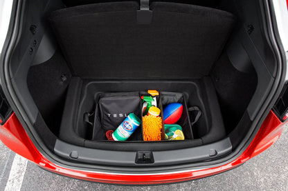 Custom Trunk Organizer for Tesla Model 3 & Model Y (Hidden Trunk Well Storage with Adjustable Dividers)