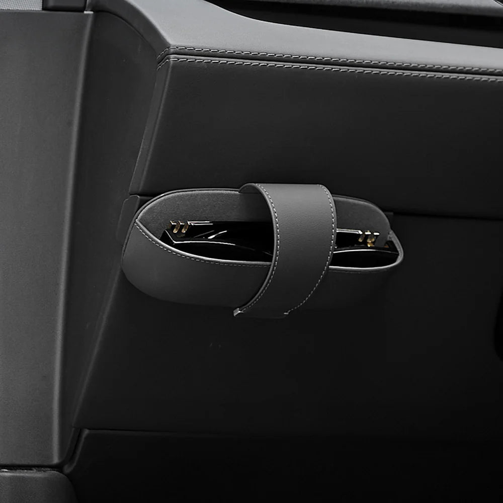 Magnetic Sunglasses Holder for Tesla Model 3 Highland 2024–2026 & Model Y Juniper 2025+ (Including Model Y L) – Driver Side Clip-On Glasses Case with Soft Velvet Lining & Secure Magnetic Closure