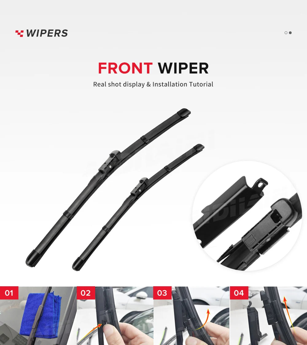 Midoon wiper blades are designed specifically for Citroen C4 hatchbacks from 2004 to 2010, ensuring clear visibility during rainfall and snowfall.