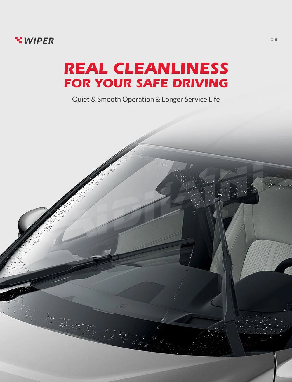 Midoon wiper blades designed for Citroen C4 hatchback (2004-2010) ensure clean windshield clarity and quiet operation.