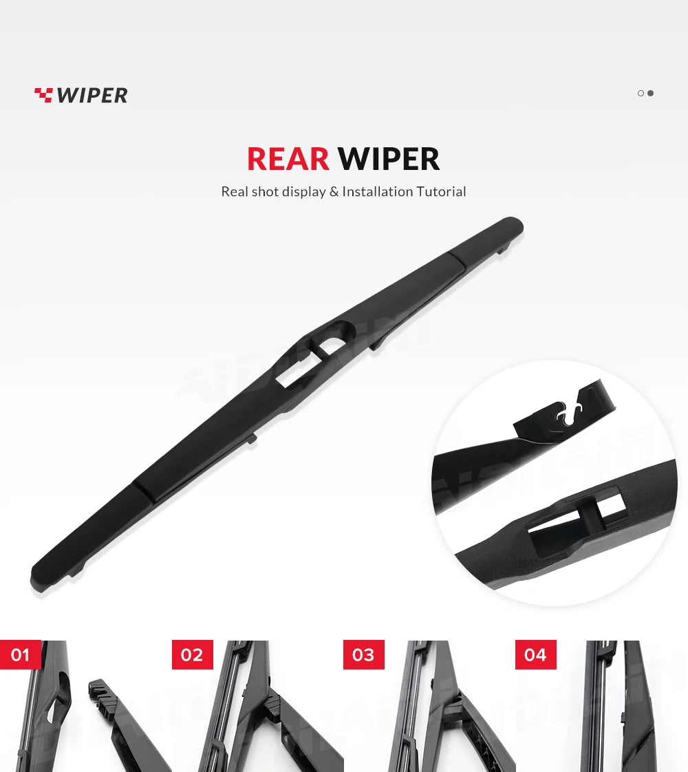 Midoon wiper blades for Citroen C4 hatchbacks (2004-2010) provide clear vision during rain and snow.