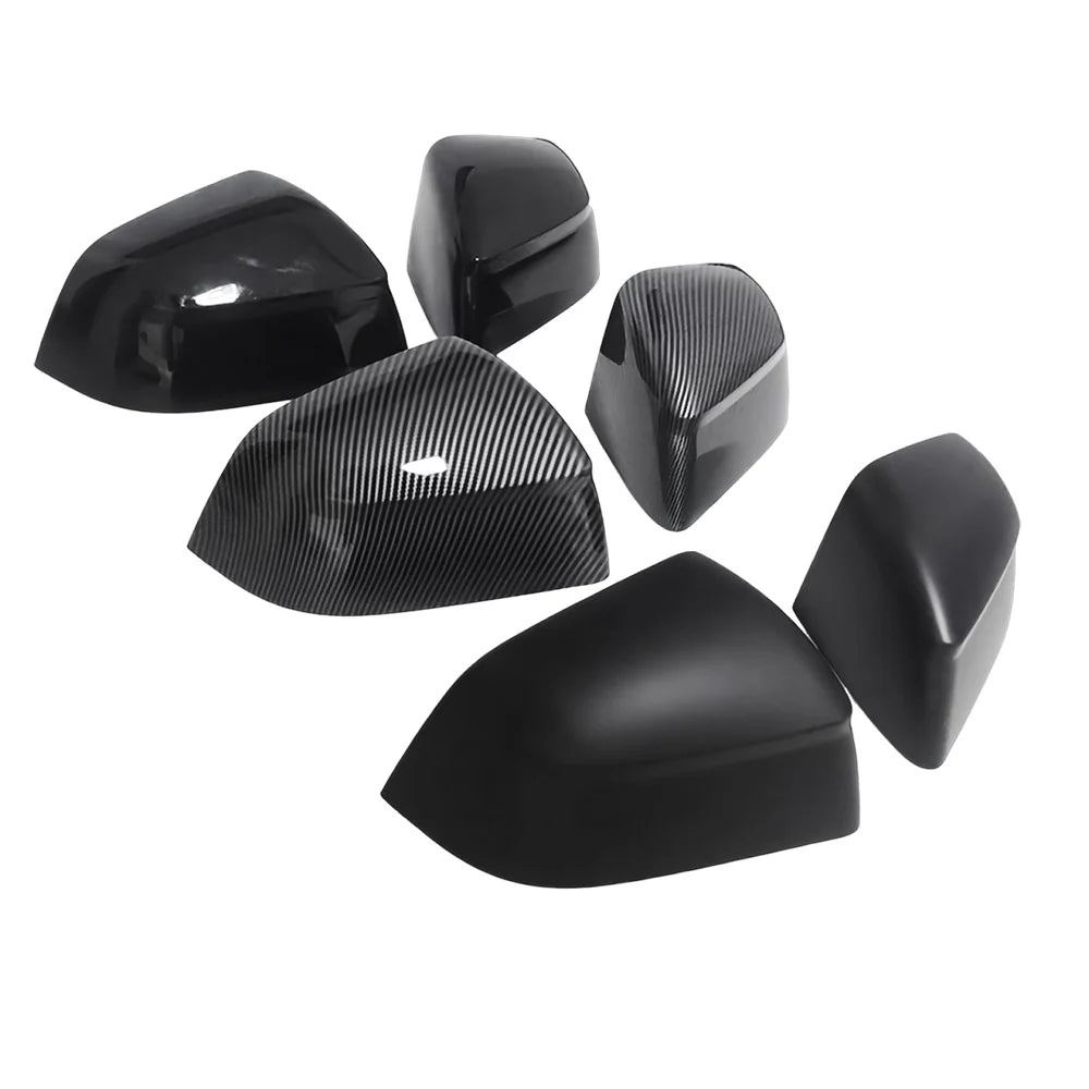 Real Carbon Fiber Style Side Mirror Covers for 2025+ Tesla Model Y Juniper – Custom ABS Mirror Caps with Hydro-Dipped Carbon Fiber Finish, OEM Precision Fit & Easy 3M Installation