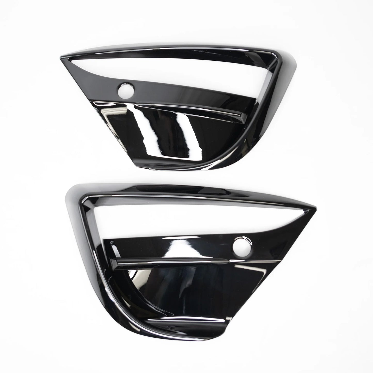 2017–2022 Tesla Model 3 Fog Light Canards (1 Pair) – Black-Out Style ABS Aero Trim | Gloss Black, Satin Black & Carbon Fiber Look