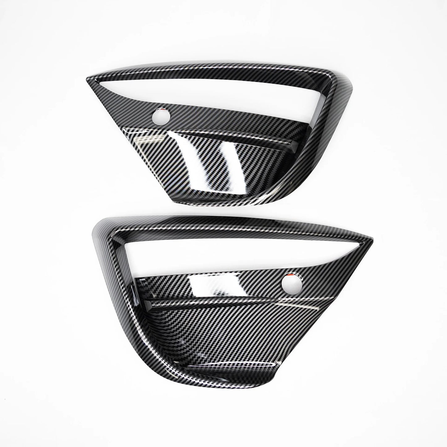 2017–2022 Tesla Model 3 Fog Light Canards (1 Pair) – Black-Out Style ABS Aero Trim | Gloss Black, Satin Black & Carbon Fiber Look
